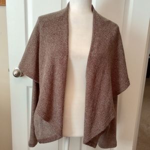 TruVine brown cardigan poncho. Large